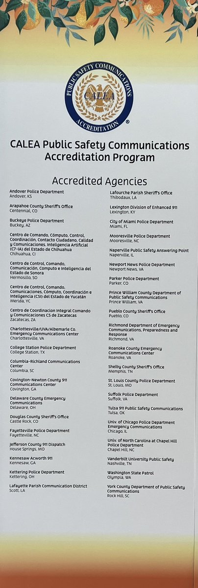 Congratulations to all agencies recognized at the APCO Distinguished Achiever's Breakfast!  <a href="/APCOIntl/">APCO International</a> in Orlando, FL.