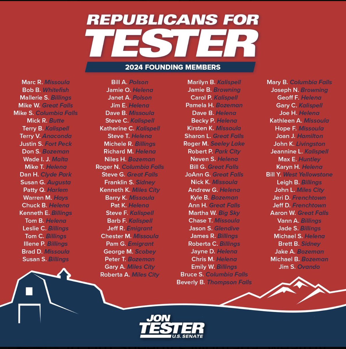 FascistsBan's tweet photo. @SheehyforMT @jontester These are real Montana Republicans who understand the danger that MAGA represents to Montana and the country. Vote Tester and #StopTheSeal https://t.co/QnryFUxHVL