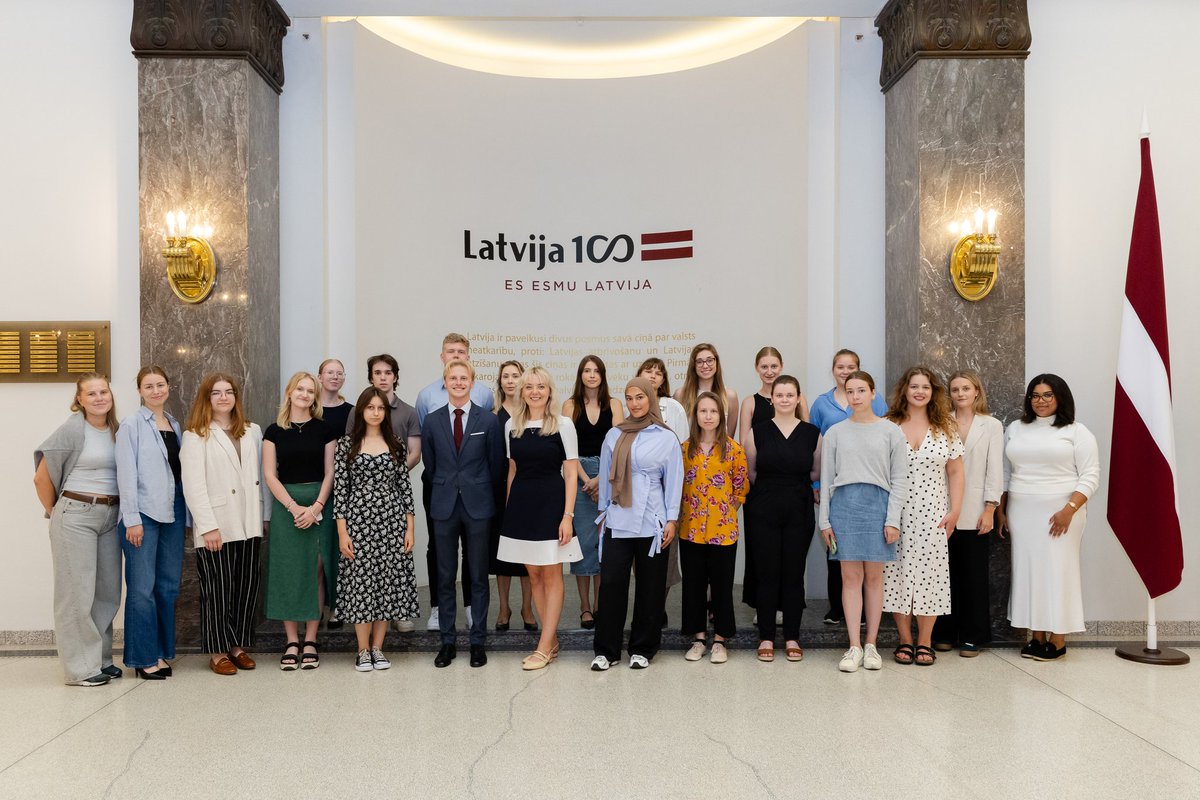 .<a href="/RGSL_LV/">RGSL</a> summer school “EU Fundamental Values in Times of Crisis” student group visits the <a href="/Latvian_MFA/">Latvian MFA 🇱🇻 | #StandWithUkraine 🇺🇦</a> and meets with Third Secretary of the General &amp; Institutional Affairs Division Lauris Paegle for a conversation on the youth’s vision of the EU’s 🇪🇺 future.