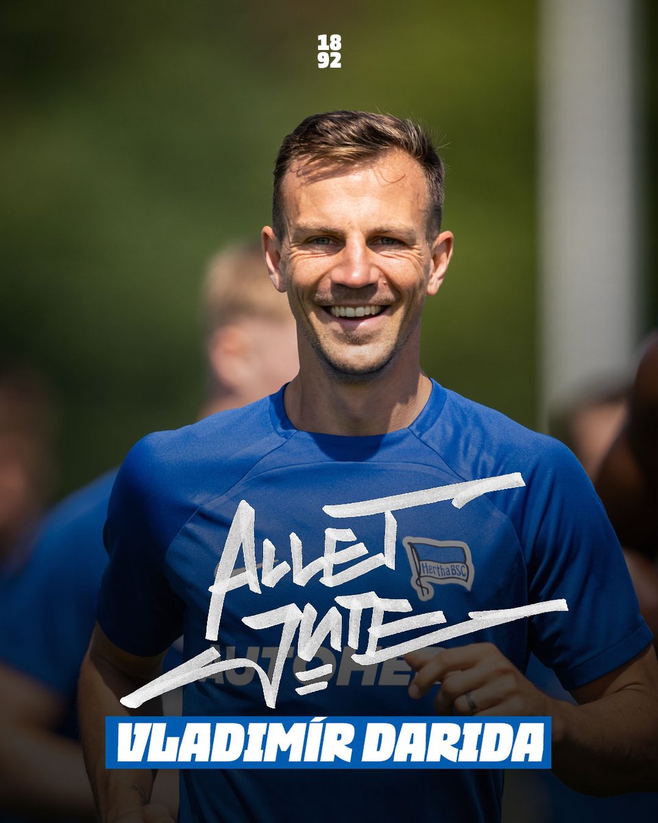 HerthaBSC's tweet photo. Allet Jute zum 34. Geburtstag, Vladimír #Darida! 💙 Wir wünschen dir nur das Beste für dein neues Lebensjahr! 🎂 Viel Glück, Gesundheit und Erfolg! 🍀

#HaHoHe https://t.co/7RzP9MtTMs
