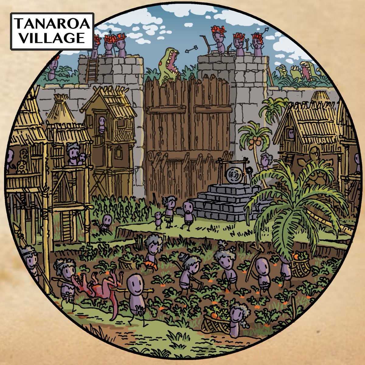 mockman's tweet photo. Just living on the Isle of Dread, growing yams 🍠🎲☠️ #dnd #osr #isleofdread https://t.co/WXSEtSui1B
