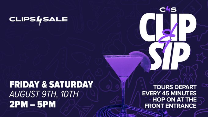 Relax and Network on the Clips4Sale Clip &amp; Sip Speakeasy Bus! 🍹🚌  Hop on the Clip &amp; Sip Speakeasy Bus