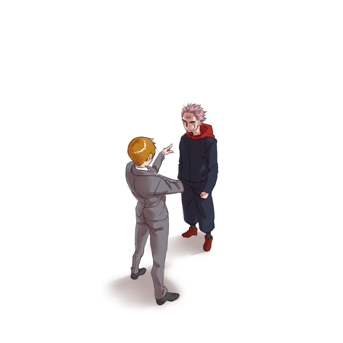 dear_pokopi's tweet photo. その額の模様は何だ？

 #呪術
 #JujutsuKaisen 
 #モブサイコ100
 #mobpscho100 https://t.co/TRCpZ8k6fN