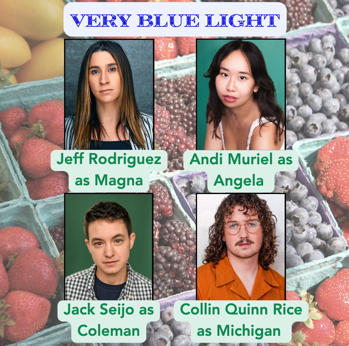 Fresh Produce Festival 
Reading: VERY BLUE LIGHT by Daphne Silbiger 
August 11 at 730pm 
Tickets and info: bit.ly/4fAbs0f