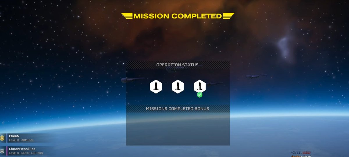 TheWhiskDad's tweet photo. @helldivers2 End result screen has a UI bug but turns out we didn't get any rewards or exp in the end. Exp and sample count was still the same before the mission. Medals for the 3rd mission in the operation was also not rewarded. https://t.co/OKdnWrCpxK