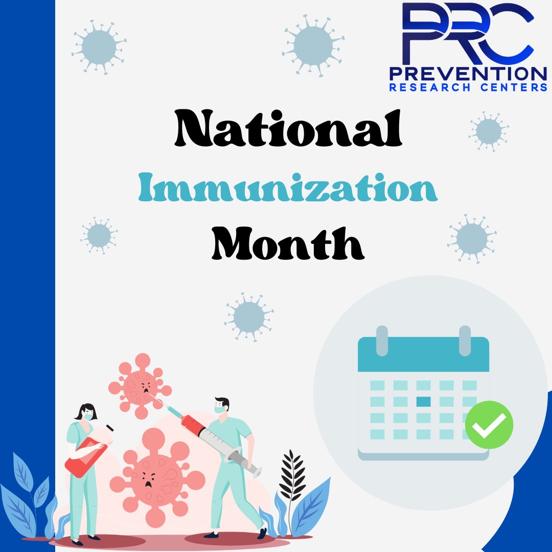 August is National Immunization Awareness Month! Stay up to date with recommended
vaccines. #RMPRC #PRCnetwork