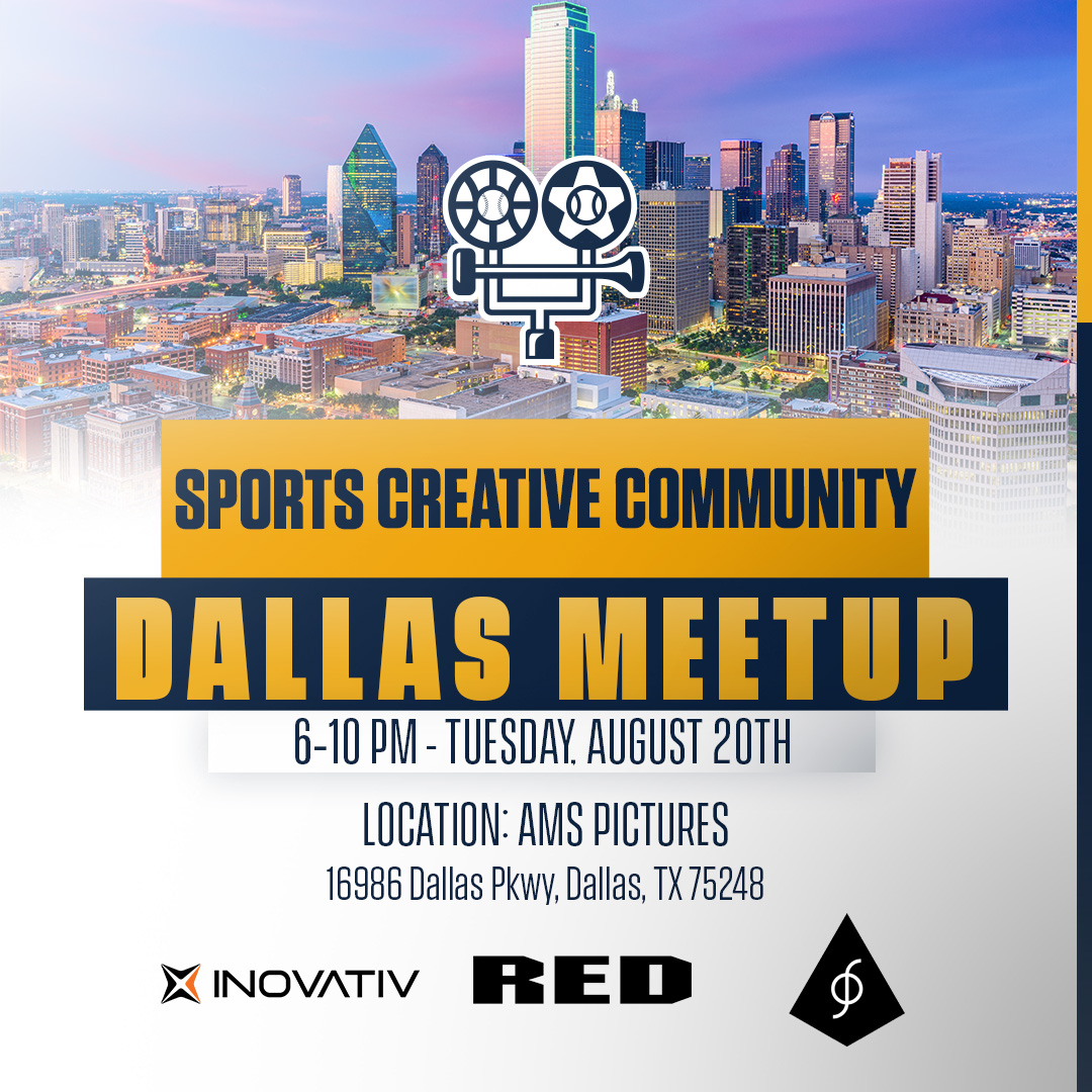 Sports Creative Community (@sccunited) on Twitter photo Dallas creatives 🤠
We’re two weeks away from an SCC Meetup! Presented by <a href="/FamousGroupLA/">The Famous Group</a> , <a href="/RED_Cinema/">RED Digital Cinema</a> , & <a href="/inovativcarts/">INOVATIV</a>, the event will be hosted by <a href="/amspictures/">AMS Pictures</a> on Aug. 20th from 6-10 PM CT.
RSVP here: shorturl.at/gQetK
#SCCDallasMeetup24 Dallas creatives 🤠
We’re two weeks away from an SCC Meetup! Presented by <a href="/FamousGroupLA/">The Famous Group</a> , <a href="/RED_Cinema/">RED Digital Cinema</a> , & <a href="/inovativcarts/">INOVATIV</a>, the event will be hosted by <a href="/amspictures/">AMS Pictures</a> on Aug. 20th from 6-10 PM CT.
RSVP here: shorturl.at/gQetK
#SCCDallasMeetup24