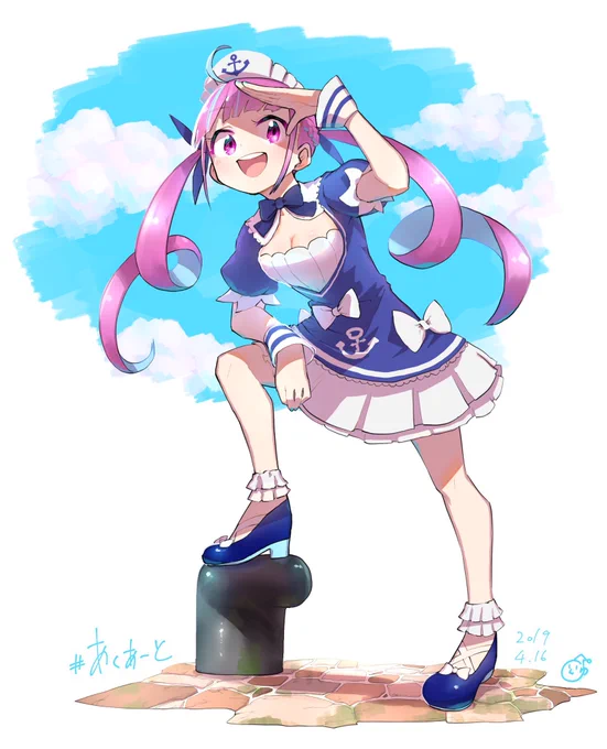 ホロライブで初めて描いたのはいろは殿でも青くゆでもなくこのあくたんだった。配信を見る前からデザインが好きすぎて描き始めてしまって、全然キャラと違う感じになったけど この前のハードコアマイクラもARKも頼もしくてすごい面白かった。楽しい配信をありがとうございました