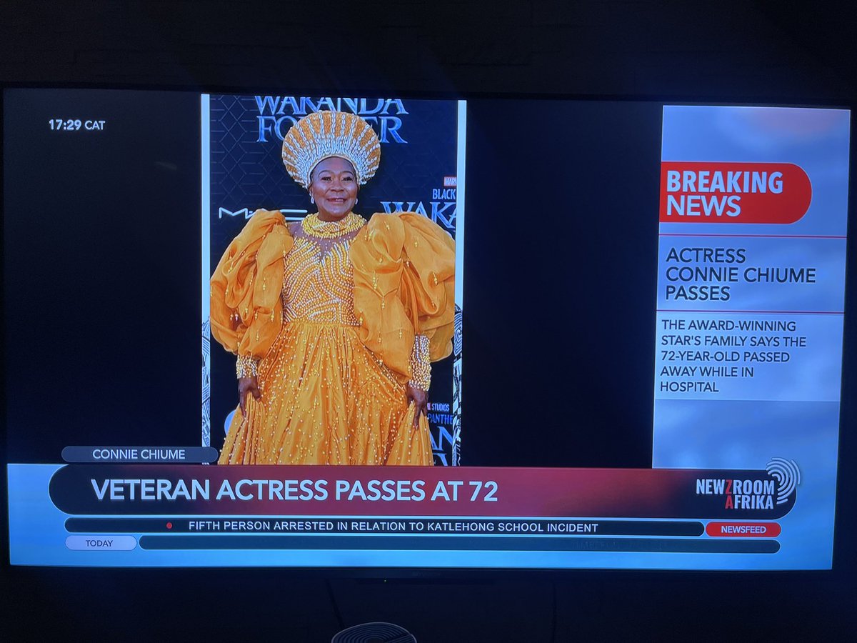 Award winning actress Connie Chiume has died at the age of 72.