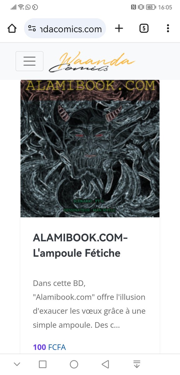 <a href="/WaandaComics/">Waanda Comics</a> est votre espace pour public à partir de 10 ans. La plate-forme waandacomics.com offre aux enfants des contenus de bandes dessinées en version physique et numérique.

Les BD y sont aux prix d'une brochette. 😉

Des contenus variés venant de toute l'Afrique.