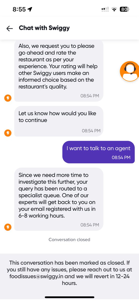 wbchse_'s tweet photo. Got scammed
@SwiggyCares @Swiggy @WeAreSwiggy 
Also got no satisfactory response to my messages. Is this how customers should be treated while they’re starving and order something from your app?
Details are attached below including order id. https://t.co/NH59SRXsVM