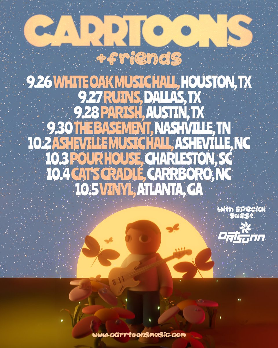 Southern U.S. Dates!🤠🤠🤠
carrtoonsmusic.com
Artwork by Ghostdrank