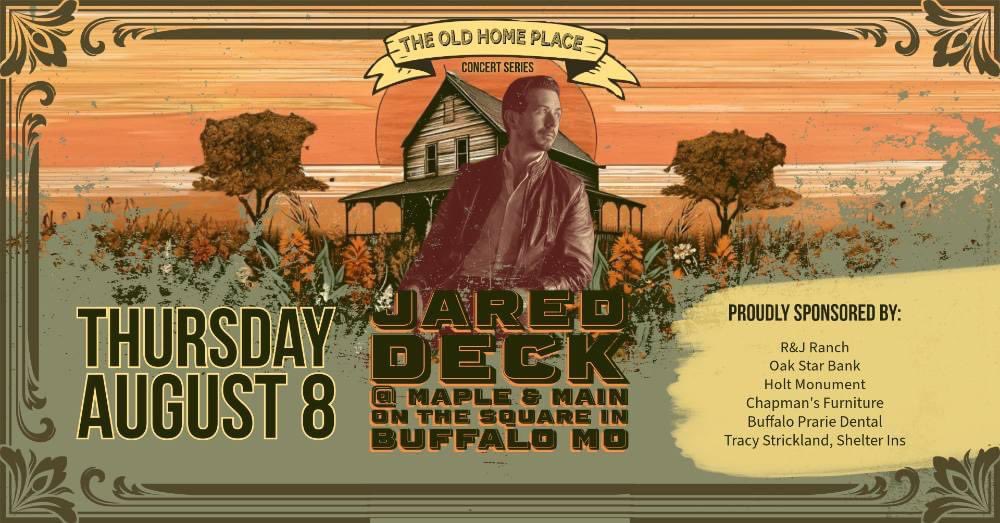 jareddeckmusic's tweet photo. Thursday — I’ll be #BuffaloMO for The Old Home Place Concert Series! @mapleandmaincoffee on the square at 7pm. $10, all ages. #springfieldmomusic #missourimusic #bransonmo #Bransonmusic #listeningroom #singersongwriter https://t.co/JJZtUaaM84