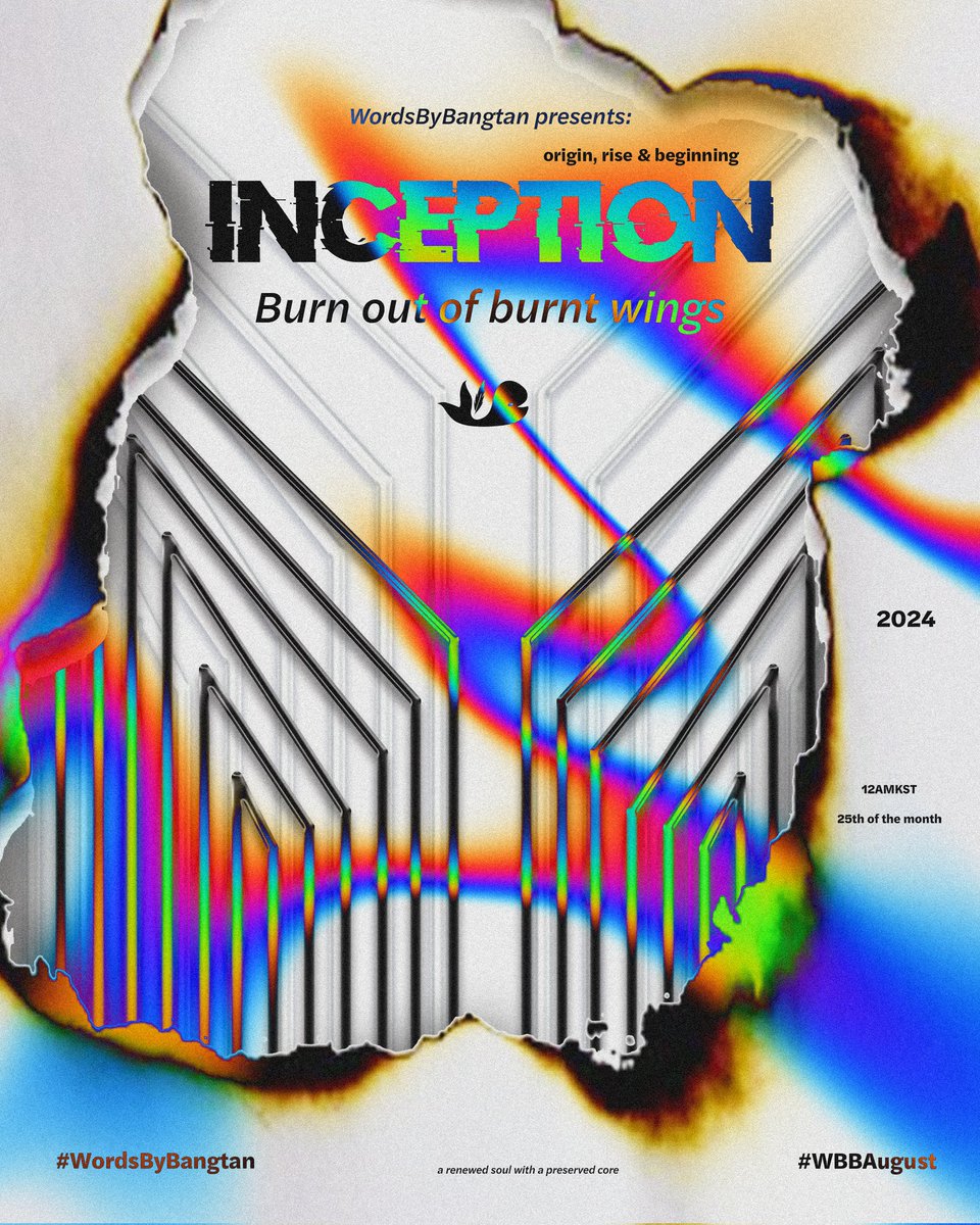 wordsby_bangtan's tweet photo. โ๏ธ #WordsByBangtan theme for august: INCEPTION
at the beginning of the cycle of rebirth; watch your steps and where they lead, trace the former path but don't follow your greed.
join us on the 25th of the month at 12am kst, and share your pieces with #WBBAugust! https://t.co/JlNCYvLcE3
