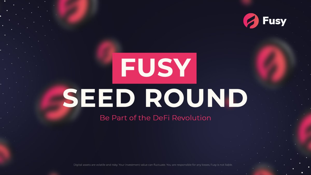 💎 $FUSY Seed Round!  

We’re excited to launch the Seed Round for Fusy, the next-gen Decentralized financial platform!  

Tokenomics details: fusyapp.gitbook.io/fusyapp/econom…
Join the seed round: docs.google.com/forms/d/e/1FAI…

Join us in shaping the future of DeFi! 

#DeFi #SeedRound #Crypto