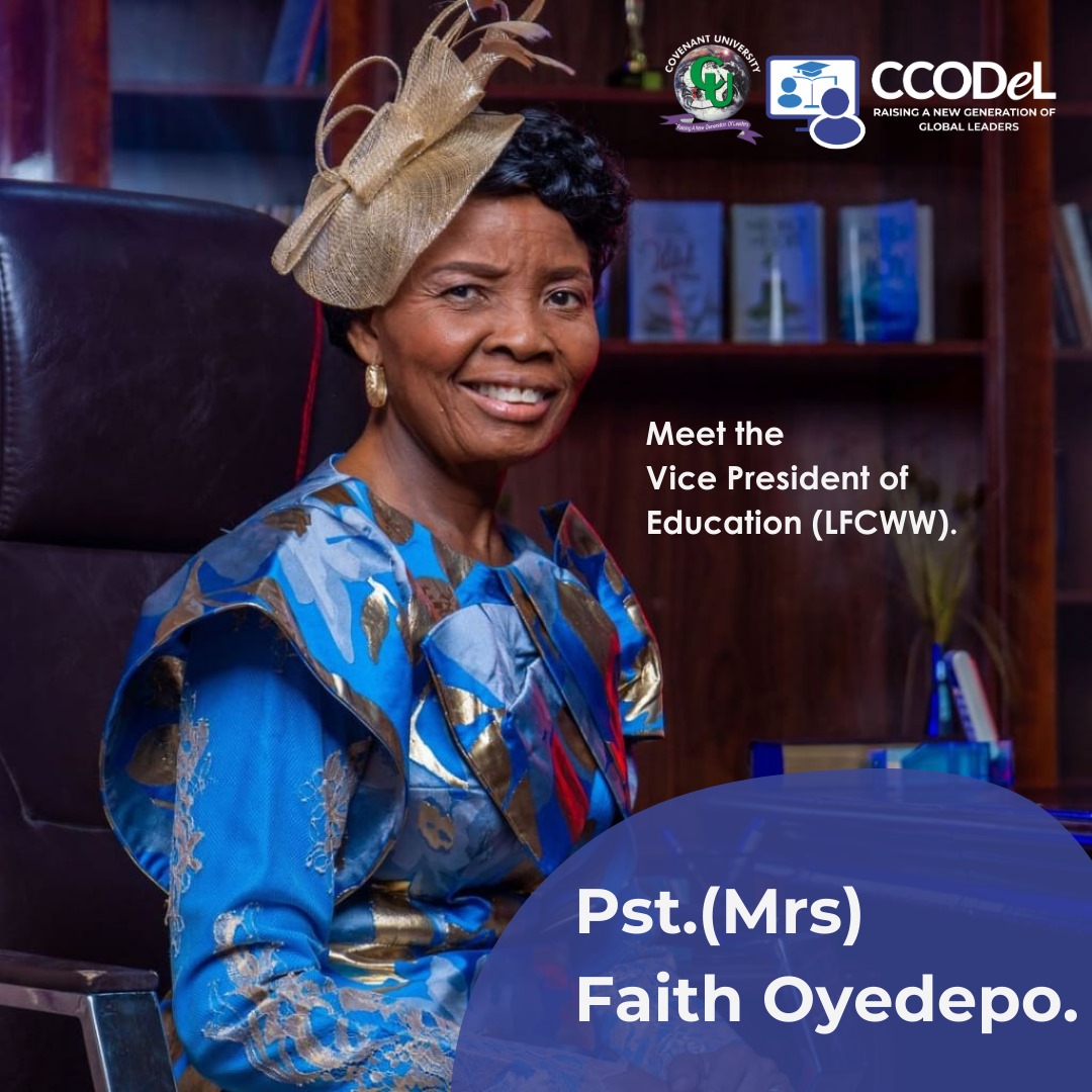 🌟Meet the Vice President of Education, Living Faith Church Worldwide!🌟

Pastor Faith Abiola Oyedepo is a prominent leader, educator, author and Humanitarian, serving as the Vice President of Education, Living Faith Church Worldwide.

#CCODeL
#distancelearning
#EducationIsKey