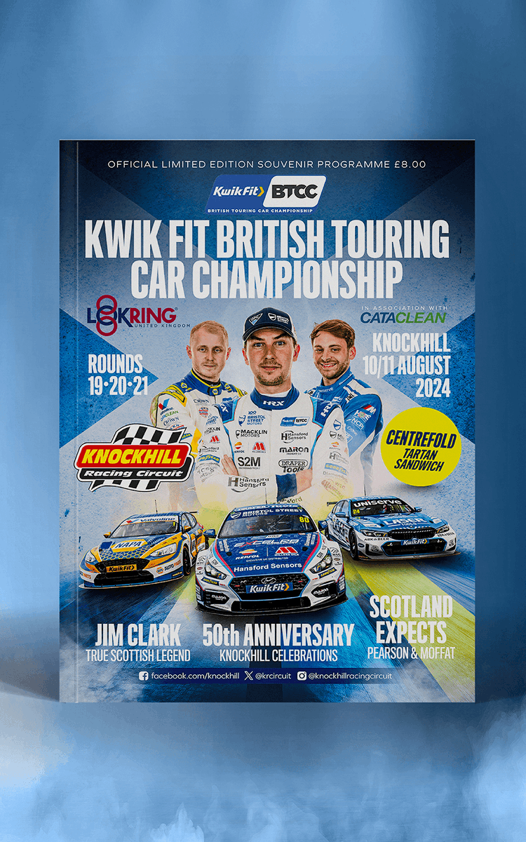 It's #BTCC race week <a href="/krcircuit/">Knockhill Circuit</a> this weekend! Always a pleasure to design the programme for Knockhill working with the always-great team of <a href="/pitlanescoop/">Larry Carter</a> <a href="/Zoe__Burn/">Zoe Burn</a> <a href="/Ashleigh_Morris/">Ashleigh Morris</a> with 📸 from <a href="/JakobEbrey/">JEP</a>  #BritishTouringcars
