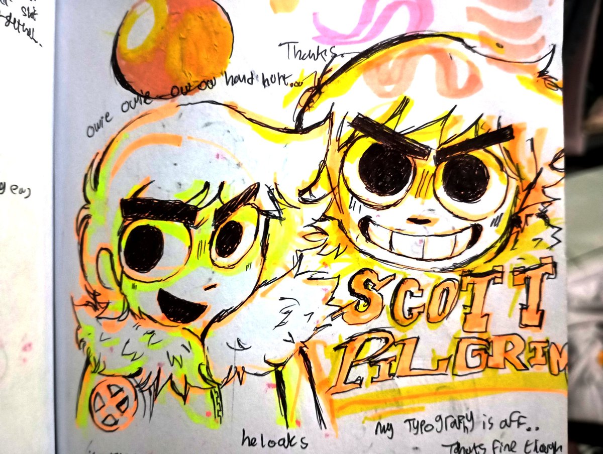 mrawplosion's tweet photo. Drawings I made at school this week because it's been biting me in the ass.......
#scottpilgrim
#spto https://t.co/qHSDPnZeQq
