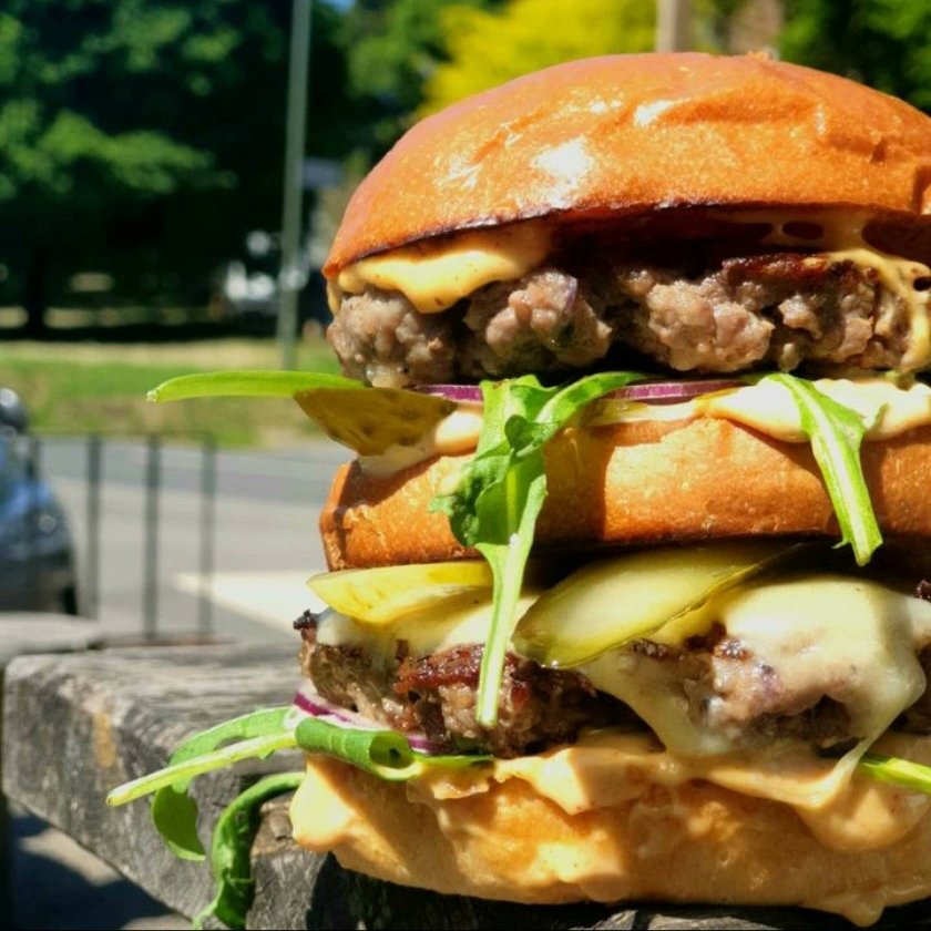 The Big Dex is back 

2x3oz Patties with Cheddar Cheese, Red Onion,  Pickles &amp; Big Dex Sauce served with Sea Salt Fries 
£17
Available until 18th August