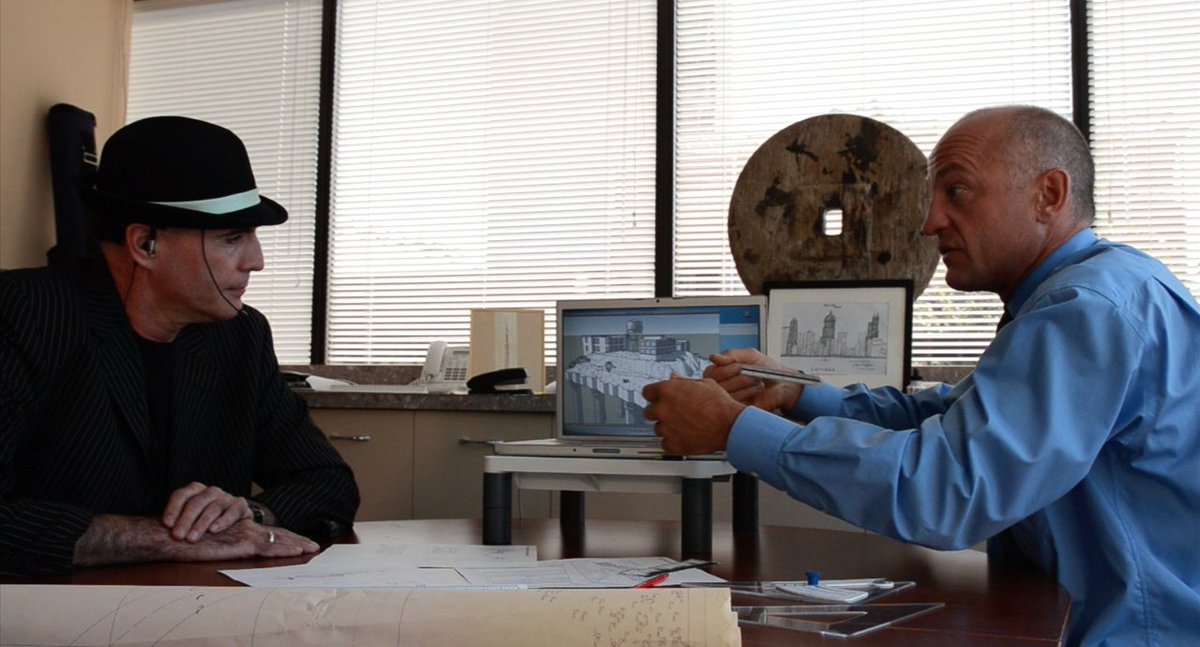 Architect Extraordinaire Franz Exelmans
(Kurt Max Runte, "Godzilla") presents a
monster Hotel/Casino project in Chicago
to the SCAMMERHEAD.
@scammerhead now streaming free on <a href="/Tubi/">Tubi</a>:  
tubitv.com/movies/1000162…
And GooglePlay: bit.ly/46u7iBC 
#FilmNoir #ChicagoNoir #Tubi