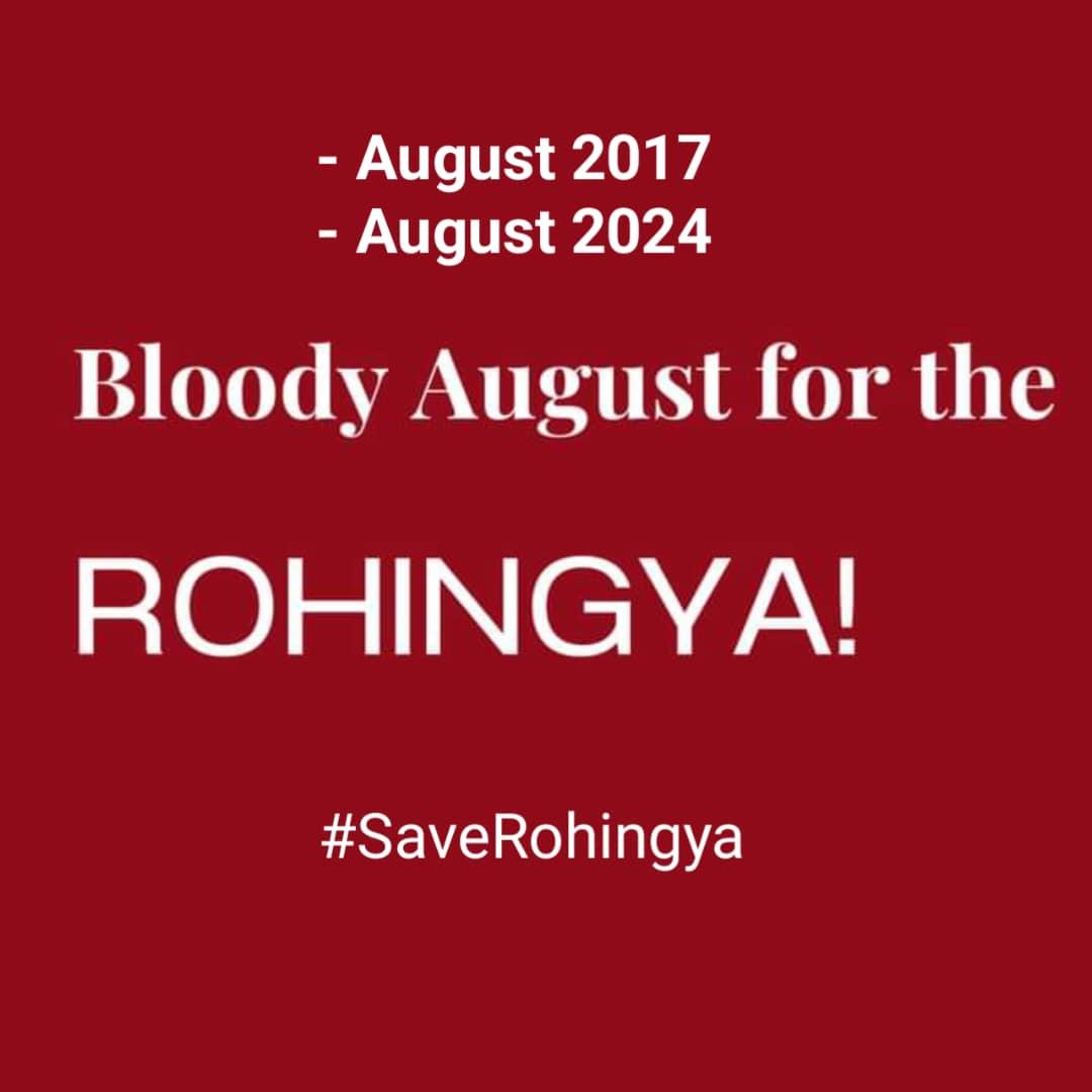 mgsawmyint's tweet photo. Bloody August for the #Rohingya

#AllEyesOnRohingya 
#AllEyesOnMaungdaw
#AllEyesOnArakan
#SaveRohingya
#ProtectRohingya
#RohingyaGenocide
#JusticeForRohingya 
#PrayForRohingya https://t.co/RwoxSn9T1n