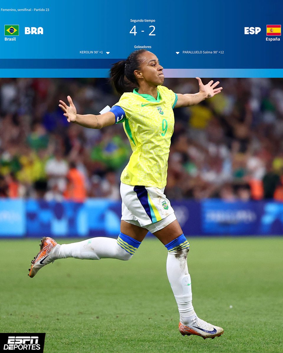 ¡Brasil elimina a España! 🇧🇷 

La selección brasileña derrotó al combinado español y consigue su pase a la final para buscar el oro 🥇 olímpico. 👀