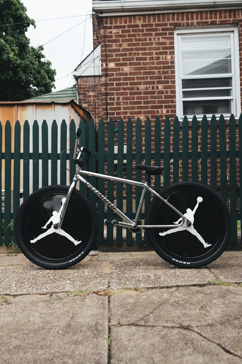 Nigel Sylvester debuts a new chromed-out “Bike Air” Custom Jordan