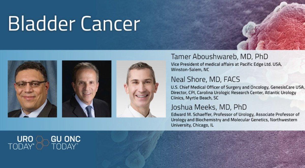 From Science to Clinical Utility: Cxbladder Monitor - #BladderCancer Surveillance for Patients with Urothelial Carcinoma. Dr Neal Shore, Dr Joshua Meeks, and Dr Tamer Aboushwareb, Chief Medical Officer, Pacific Edge: hubs.ly/Q02KjXGL0 (via <a href="/urotoday/">UroToday.com</a>)
