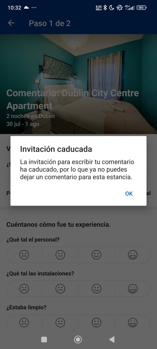 algueis japi (@olgueisjapi) on Twitter photo Hola <a href="/bookingcom/">Booking.com</a> he tenido una estancia terrible en Dublin, cuando trato de puntuar el alojamiento me dice esto...
Que hago??? Solo quiero expresar mi opinión y que no les pase lo mismo a otros usuarios ... Hola <a href="/bookingcom/">Booking.com</a> he tenido una estancia terrible en Dublin, cuando trato de puntuar el alojamiento me dice esto...
Que hago??? Solo quiero expresar mi opinión y que no les pase lo mismo a otros usuarios ...