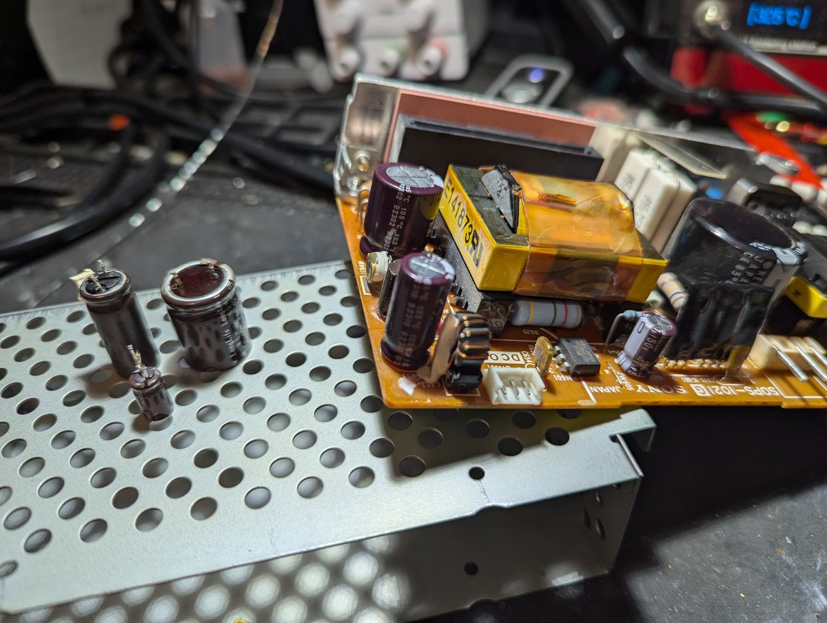 CableBoxMods's tweet image. The Sony #PVM 8044Q got some much needed love a little while back. Swapped out the troublesome trimmer caps (cause B&amp;amp;W picture) and replaced the leaking power supply caps. Now she should be good to go for many more years to come...and yes the tally light is purple 😂