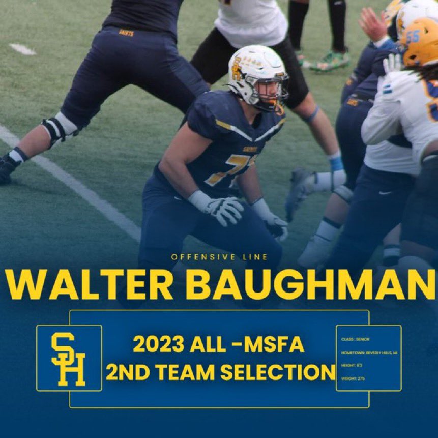 Welcome back to our 2nd Team All Conference Offensive Lineman

#ONE💛💙 #FearTheHalo💫