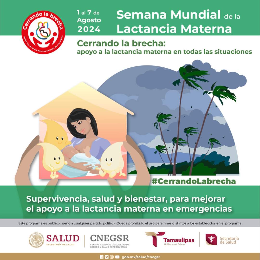 TamaulipasSalud's tweet image. Semana Mundial de la Lactancia Materna.

#CerrandoLaBrecha