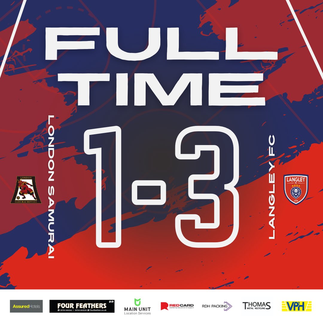 FULL TIME!

<a href="/Samurairovers/">London Samurai Rovers</a> 1 - 3 Langley FC

London Samurai Rovers:
38' | Marko Kovac

Langley:
16' | Ade Onasanya (Assist: Adam Roberts)
78' | Amaran Subramaniam (Debut Goal)
86' | Matteo Giacobbe (Debut Goal)

#UptheMerrymakers #UTMM #CCL #LSRLFC