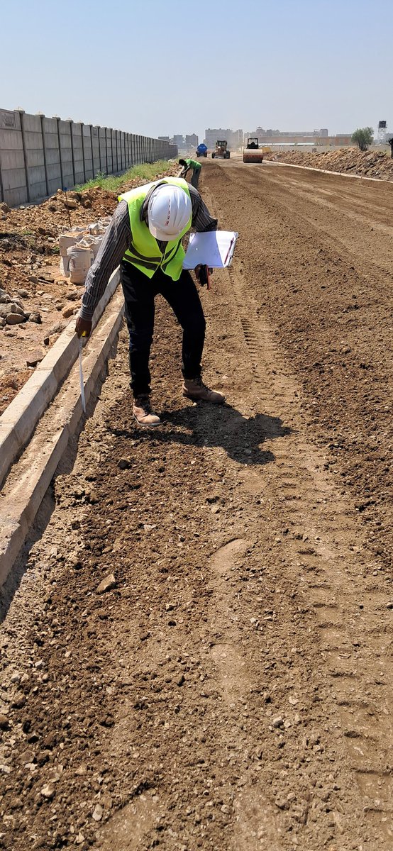 mutethia_karuma's tweet image. 150 mm thick cement treated, Graded crushed stone, stabilized, laid, rolled and compacted to specifications. More watering to cure before laying tarmac.
#Highwaygeometry
#Engineeringsurvey
#Geospatialtechnology