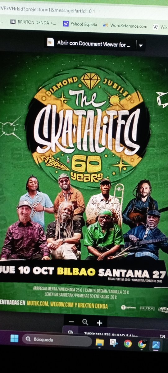 10.10.2024
THE SKATALITES  60 years tour
BILBAO - Santana 27

Anticipadas / Aurresalmenta: 26 € (mutick.com, Brixton Denda)
Taquilla / Txarteldegian: 32 €
Primeras 50 entradas/ Lehen 50 sarrerak: 20 

<a href="/skatalites/">The Skatalites</a> #skatalites #bilbao