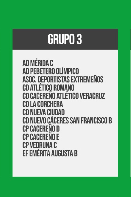 El grupo 3 de la 2ª DEX Juvenil sería en el que estaría encuadrado nuestro club.

Comienzo 22 de septiembre.
Seis duelos locales contra equipos locales de #Cáceres y cinco contra equipos de #Merida 

 Próximamente inicio pretemporada.
Vacantes aún en el equipo.