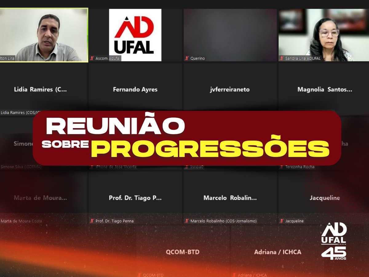 adufal's tweet photo. 📈 PROGRESSÕES DOCENTES | A Adufal realizou uma reunião, na tarde desta terça-feira (6), com docentes das unidades do ICHCA e IGDEMA para dialogar sobre a minuta que está em construção sobre progressão e promoção docente. https://t.co/On5GICu59p