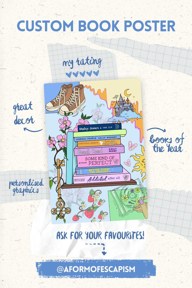 simonehalex's tweet photo. hi friends! I'm excited to share that I've started an Etsy shop selling personalised bookish prints!

feel free to check it out and support <3
https://t.co/UM420kHk1G https://t.co/HqZ6WpAD4f