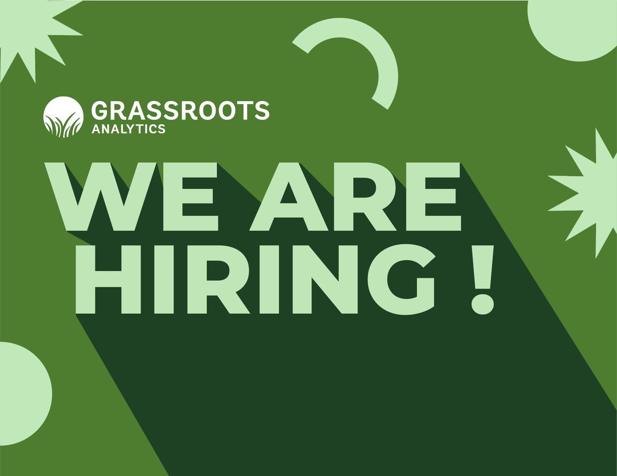 Grassroots Analytics (@grassroots_data) on Twitter photo We're hiring on our Digital Team here at Grassroots! We have two open roles: a Digital Strategist position and a Digital Associate position. GA digital experts work to democratize fundraising and set new standards for innovation. Join us! hubs.la/Q02KjXf30 We're hiring on our Digital Team here at Grassroots! We have two open roles: a Digital Strategist position and a Digital Associate position. GA digital experts work to democratize fundraising and set new standards for innovation. Join us! hubs.la/Q02KjXf30