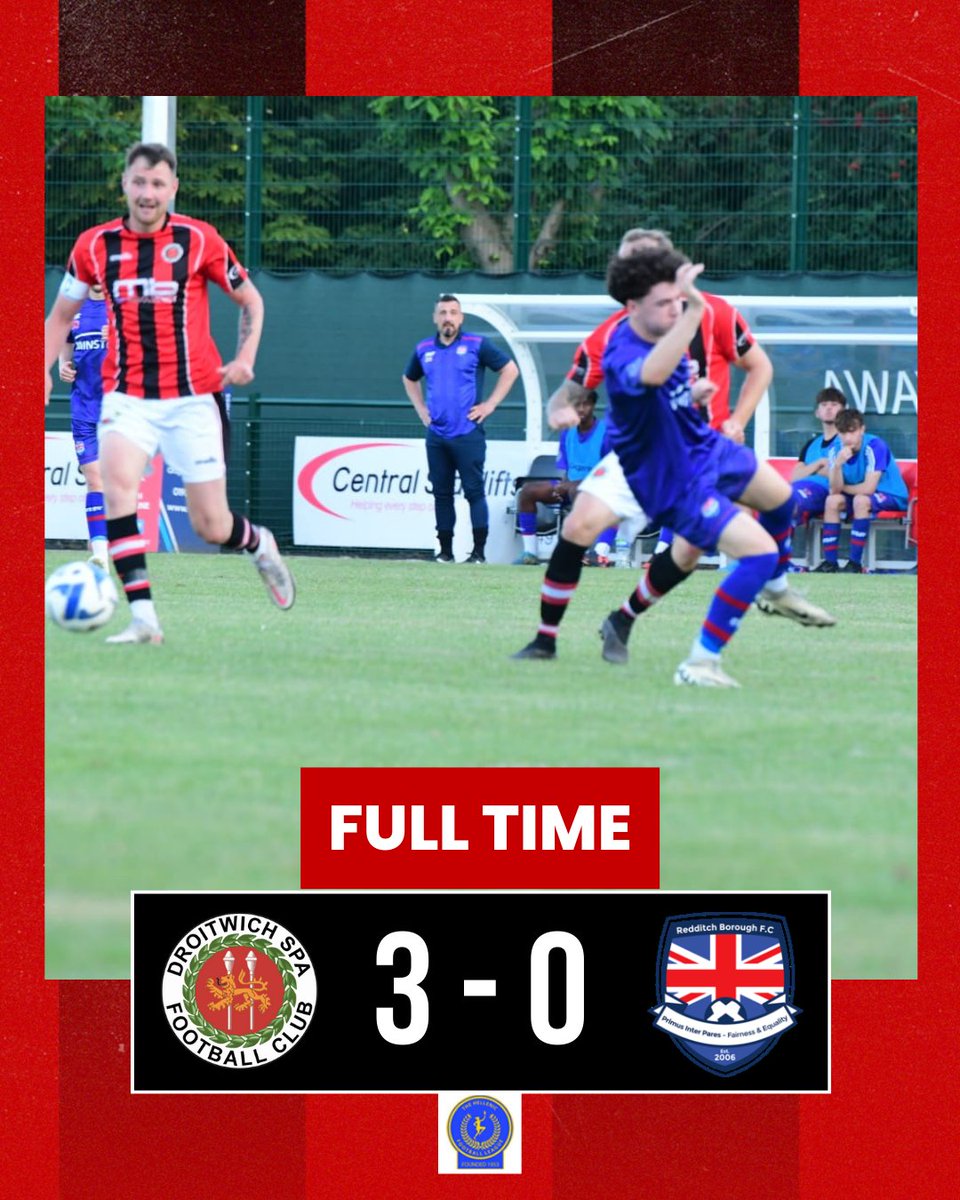 DroitSpaFC's tweet photo. RESULT! 🔴⚫⚽

Droitwich Spa 3-0
Redditch Borough

Scorers: Dugmore, J. Hurdman, Moss
Att: 323

A big 2nd half from the Saltmen and 3-goals gives us three points.

Thank you all again for your great support.
Safe journey home &amp; all the best for the season to @reddboroughfc
#UTS https://t.co/IgHgbtfc5O