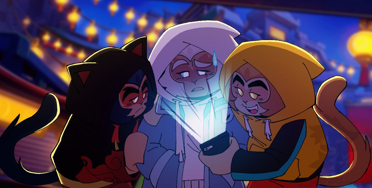more fake screenshot art of my favorite 3 monkeys from a while ago

😅 theyre trying to catch him up on the times