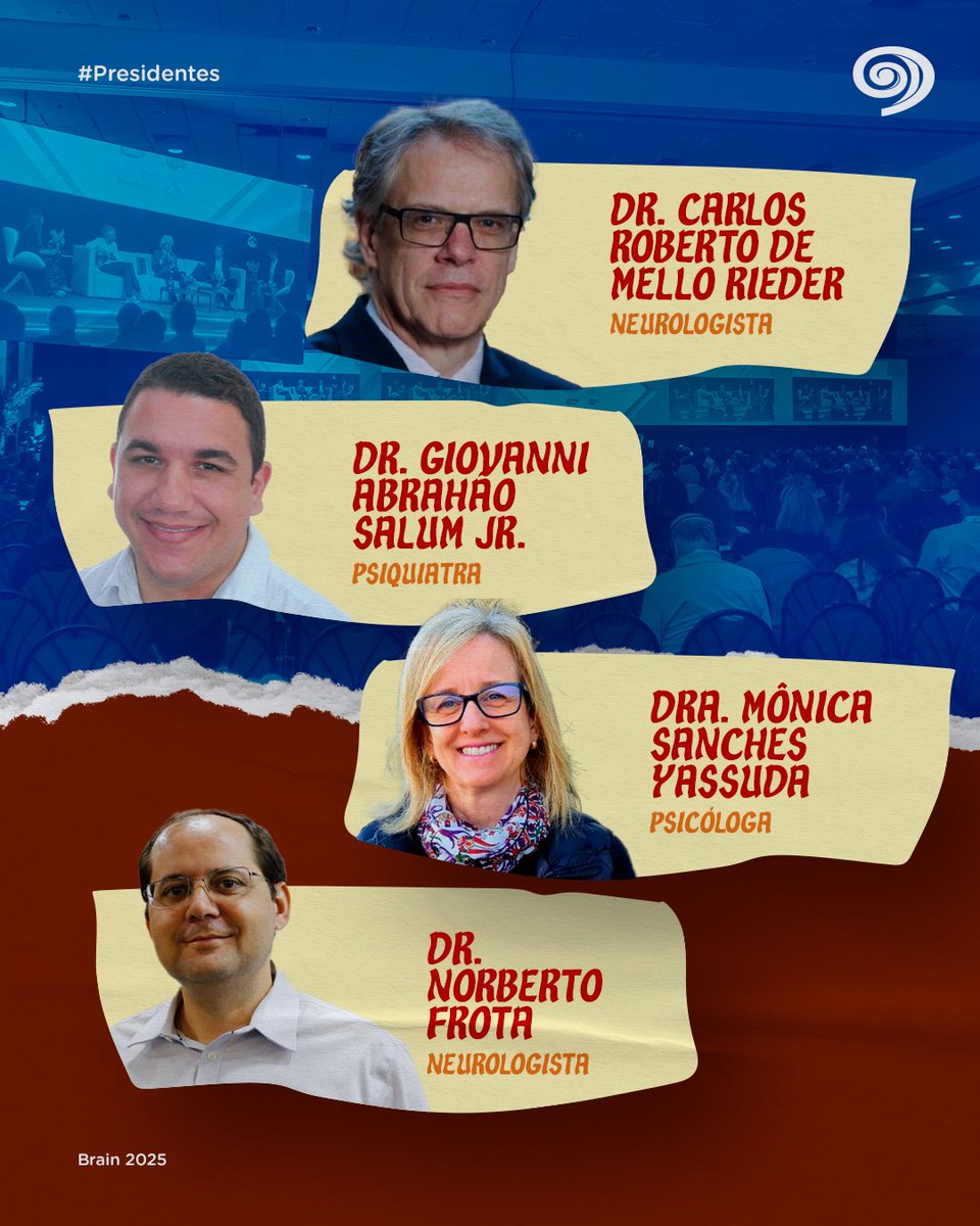 Os presidentes do Brain 2025 coordenam um grande time de renomados especialistas que trabalham para construir uma programação científica diversificada, atual, disruptiva e em sintonia com os movimentos da sociedade. Essa é a marca registrada do Brain!