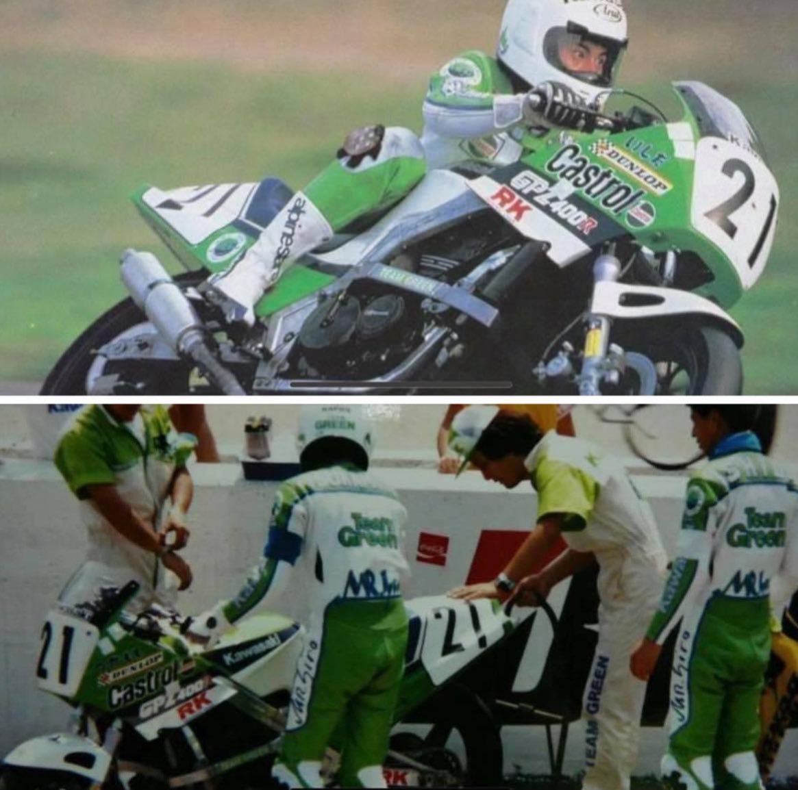 yazz369's tweet photo. 1986
鈴鹿4時間耐久レース

TEAM GREEN
塚本 / 石田組
with   GPz400R〜〜♪( ´▽｀) https://t.co/MvxT9tnQ9g