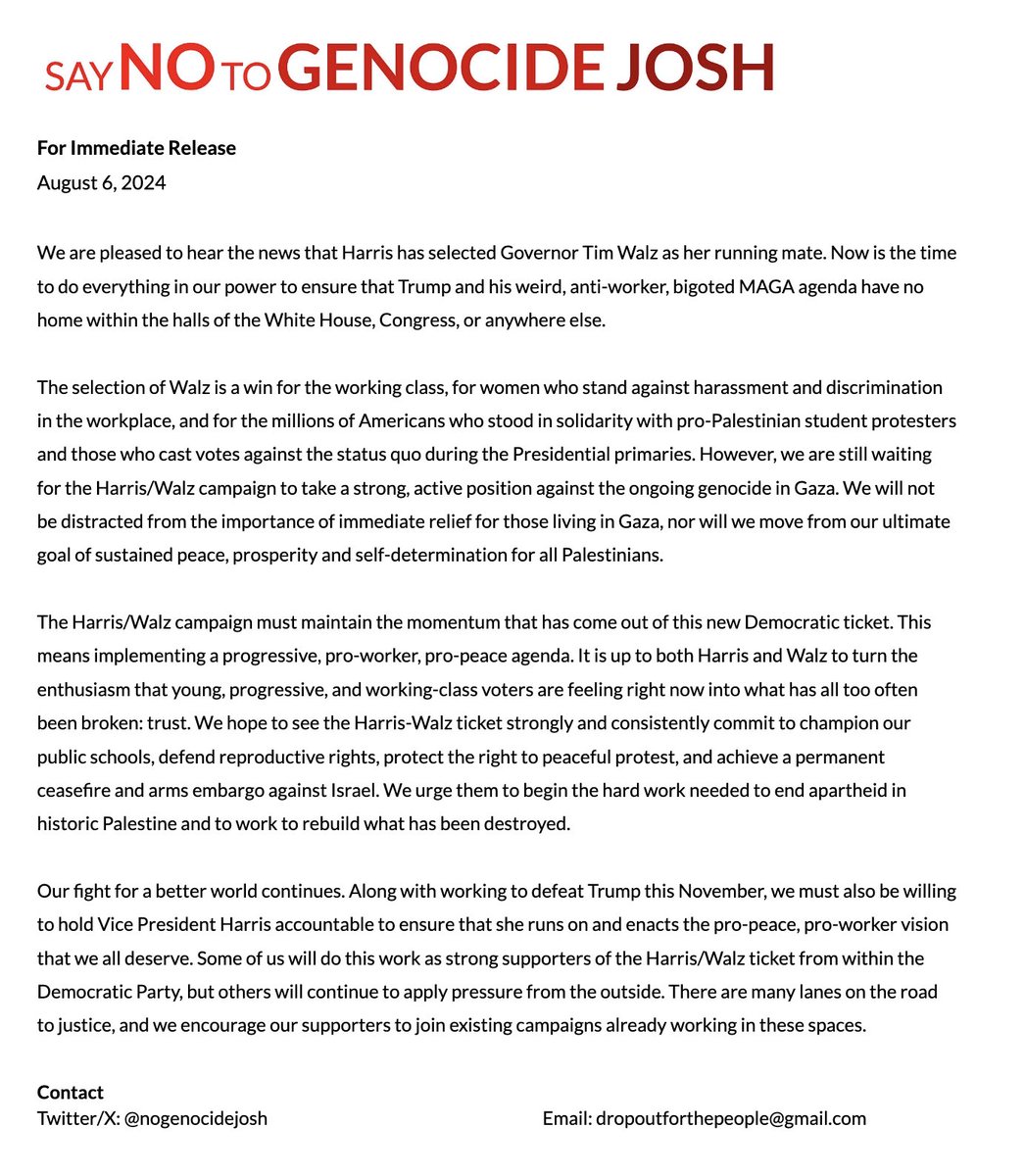 No Genocide Josh tweet media