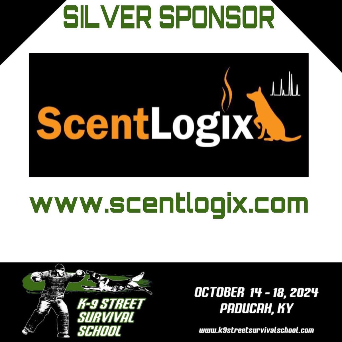 Silver Sponsor Spotlight! 🥈

Join us &amp; ScentLogix at the K-9 Street Survival School in 
Paducah, KY - October 14th-18th

Click here to register! 
policek9magazine.com/k9sss/
