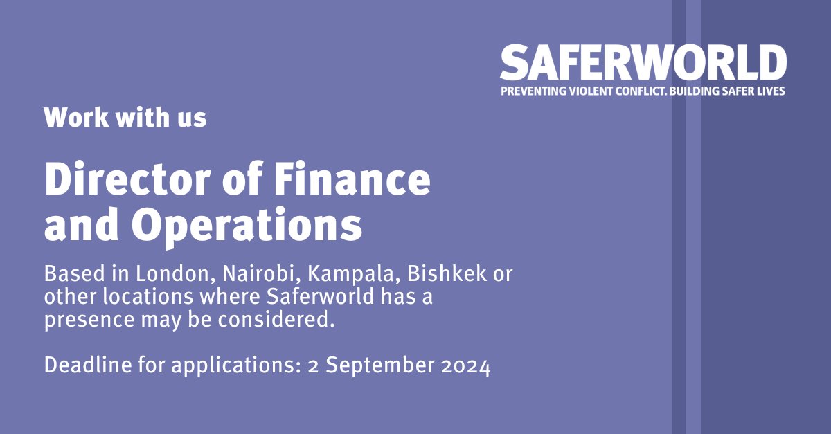 #WeAreHiring | Director of Finance and Operations

The position holder will:
📄 Oversee financial and contractual operations
🔐 Lead security and IT systems
📈 Boost resource management &amp; efficiency, and provide strategic guidance.

Learn more &amp; apply 👉 bit.ly/3YFPAKK