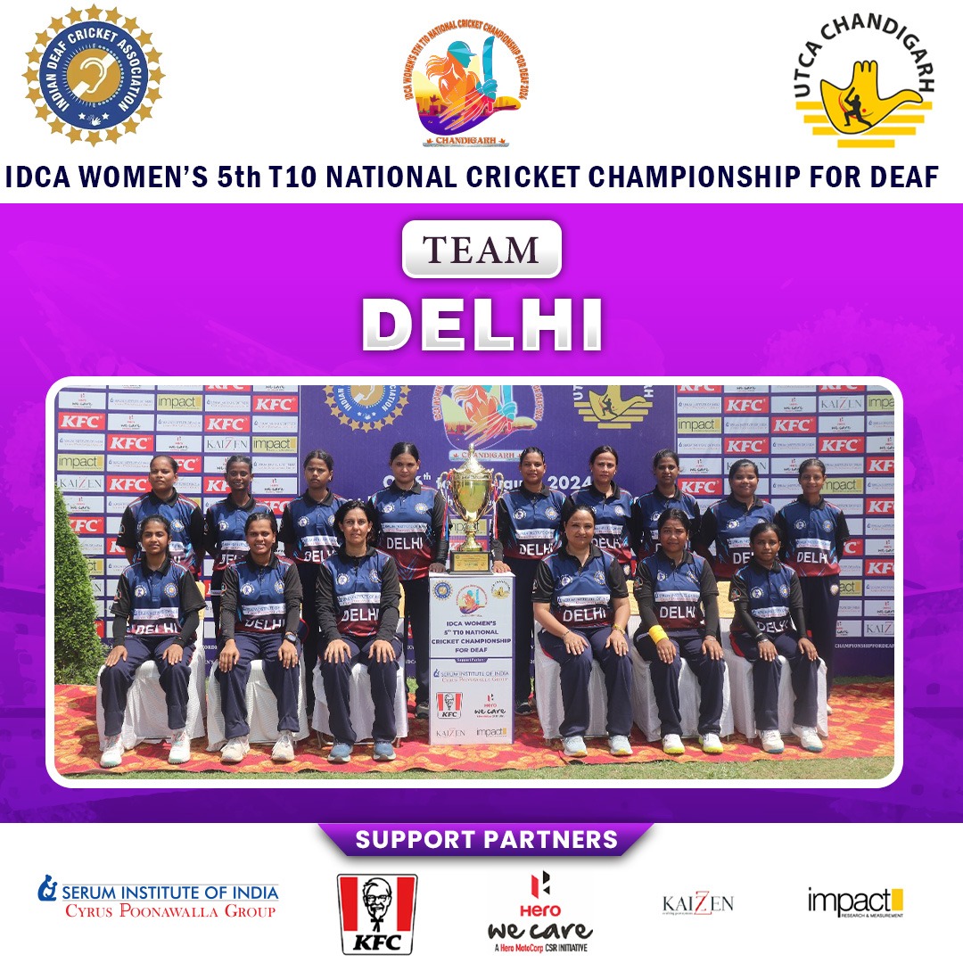 official_idca's tweet photo. 🏏✨ Presenting our Women's Teams for the IDCA Women's 5th T10 National Cricket Championship for Deaf. Let's cheer them on
@UTCAChd @SanjayTandonBJP @SerumInstIndia @KFC_India @HeroMotoCorp
#stateteams #Indian #TeamIndia #WomenEmpowerment #deafcricket https://t.co/HqBpbei0yx
