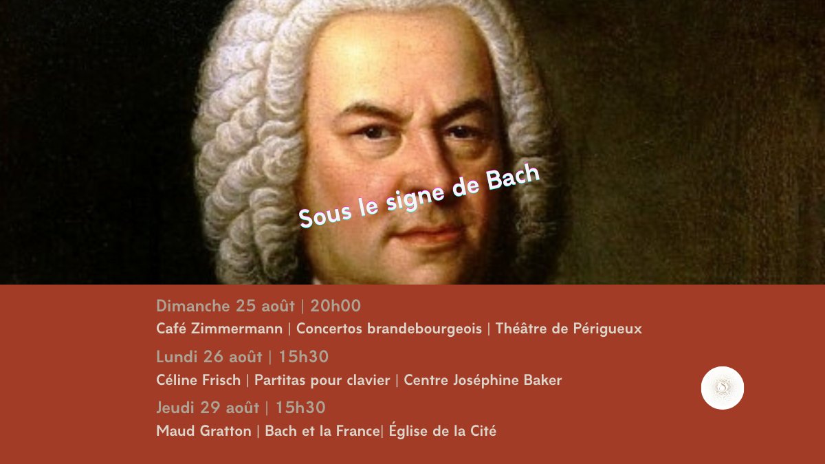 sinfoniabaroque's tweet photo. Bach est à l'honneur cet été au festival. Café Zimmermann donnera les Concertos brandebourgeois, Céline Frisch s'attaquera aux Partitas pour clavier, et @GrattonMaude, à l'orgue de l'église de la Cité, proposera avec @LesNvCaracteres, un programme Bach et la France.  #perigord https://t.co/hj7GTWcz6w