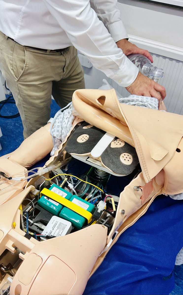 SimulationUHD's tweet photo. Take a peek inside the "heart" of a simulation manikin!🤖♥️ It' s a world of circuits, pumps, and tech, making training incredibly realistic. Crafting healthcare heroes one heartbeat at a time!🦸‍♀️🩺🦸‍♂️
#SimLab #FutureMedicine #Simulation #SimMan3G https://t.co/KBId4f0rZr