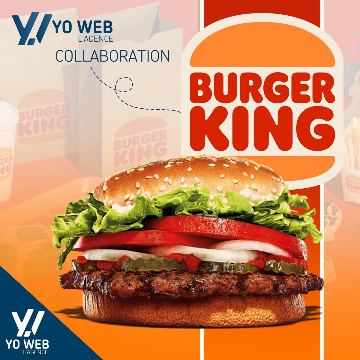 agence_yoweb's tweet photo. [Collaboration] 🤝

Nouvelle saison, nouvelle collaboration 🤝 pour Yo Web…avec Burger King®️ 🍔. 

Plus d’infos ⏳ au démarrage de la Ligue 1 ⚽️. 

Cultivons nos différences… #YoWeb 🌍 #BurgerKing 🇫🇷 https://t.co/A4ybuu0rgK